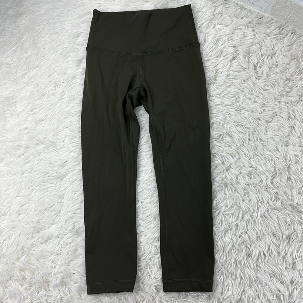 Lululemon Wunder Under Crop (Hi-Rise) *Full-On Luxtreme 21" Dark Olive
